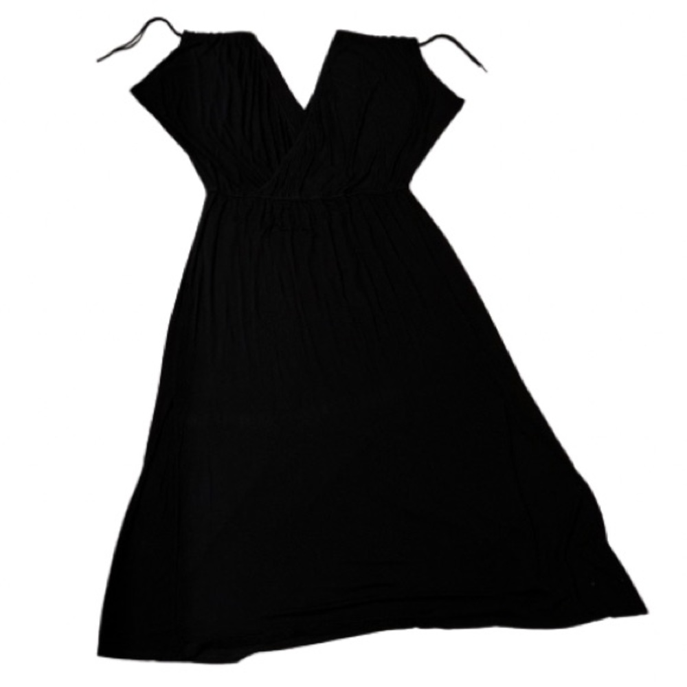 Plus Size Remain Black Vanessa Maxi Dress from Nordstrom with Double Slits